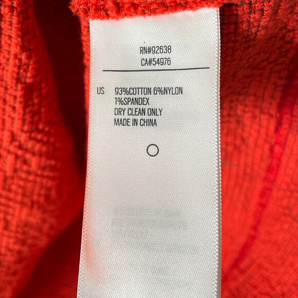 Fossil Sleeveless Textured Shift Dress Front Pockets Orange Size Small - Picture 5 of 8